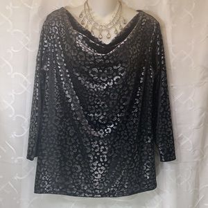 Black & Silver Top